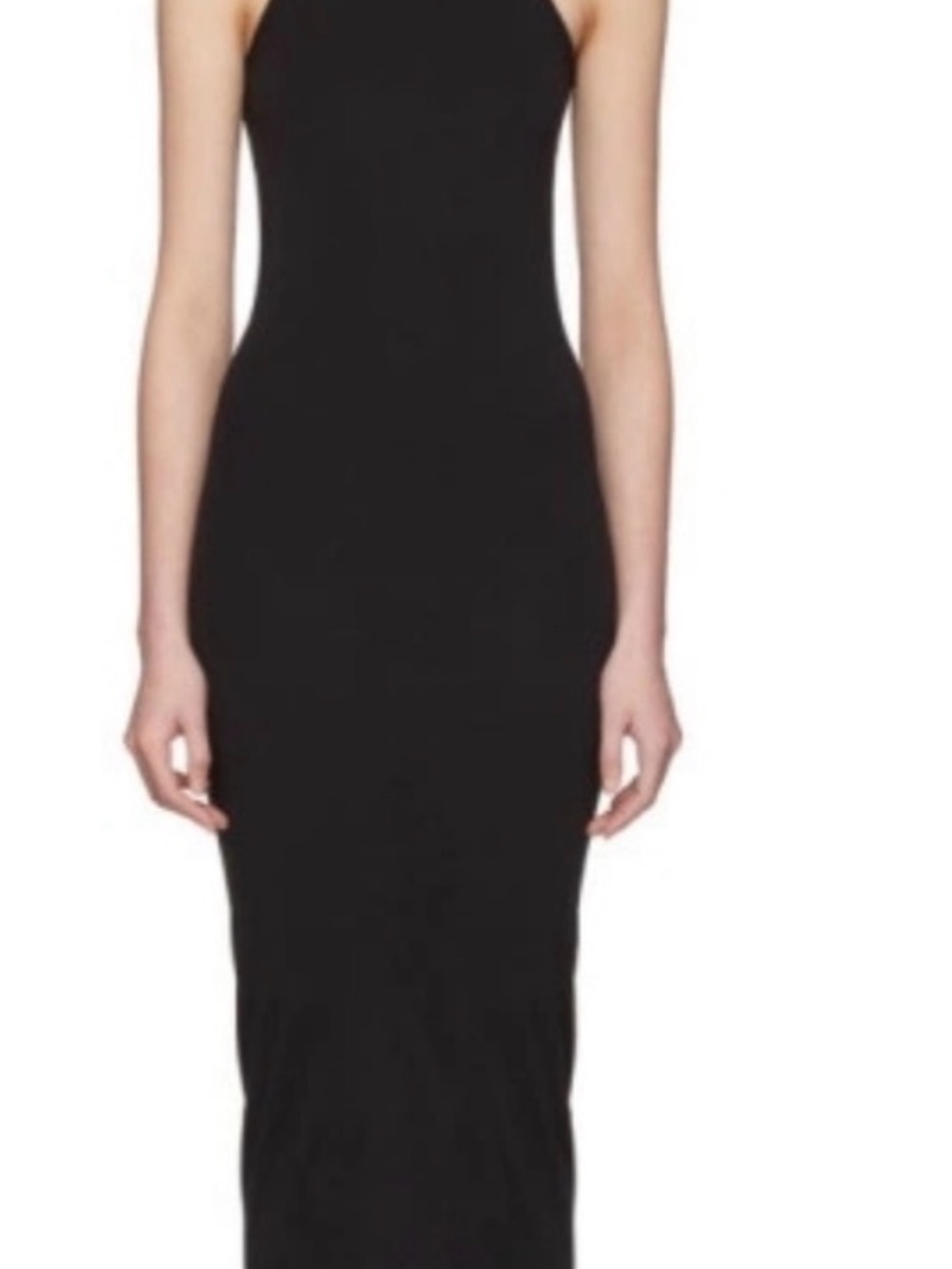 Rick Owens Black Halter Maxi Dress